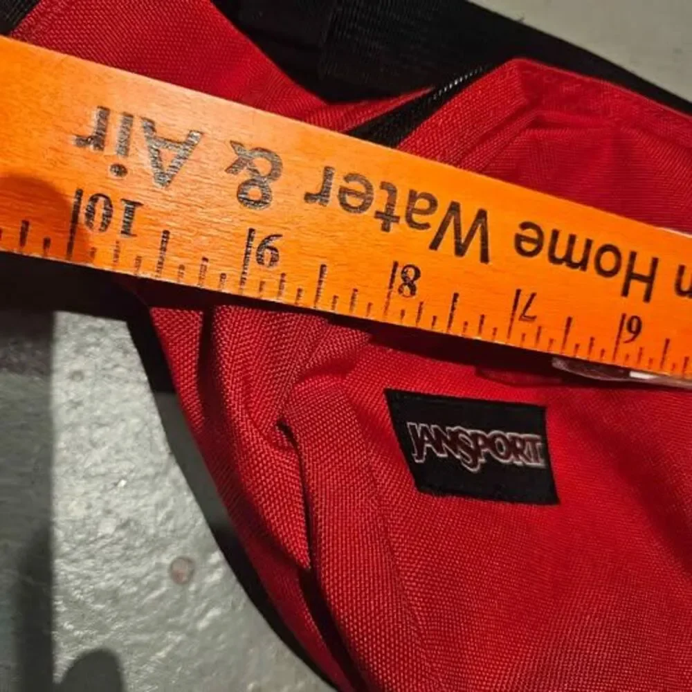 Jansport Red Canvas Fanny Pouch Belt Bag 10